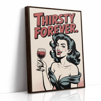 Vintage Vamp Sips Red Wine