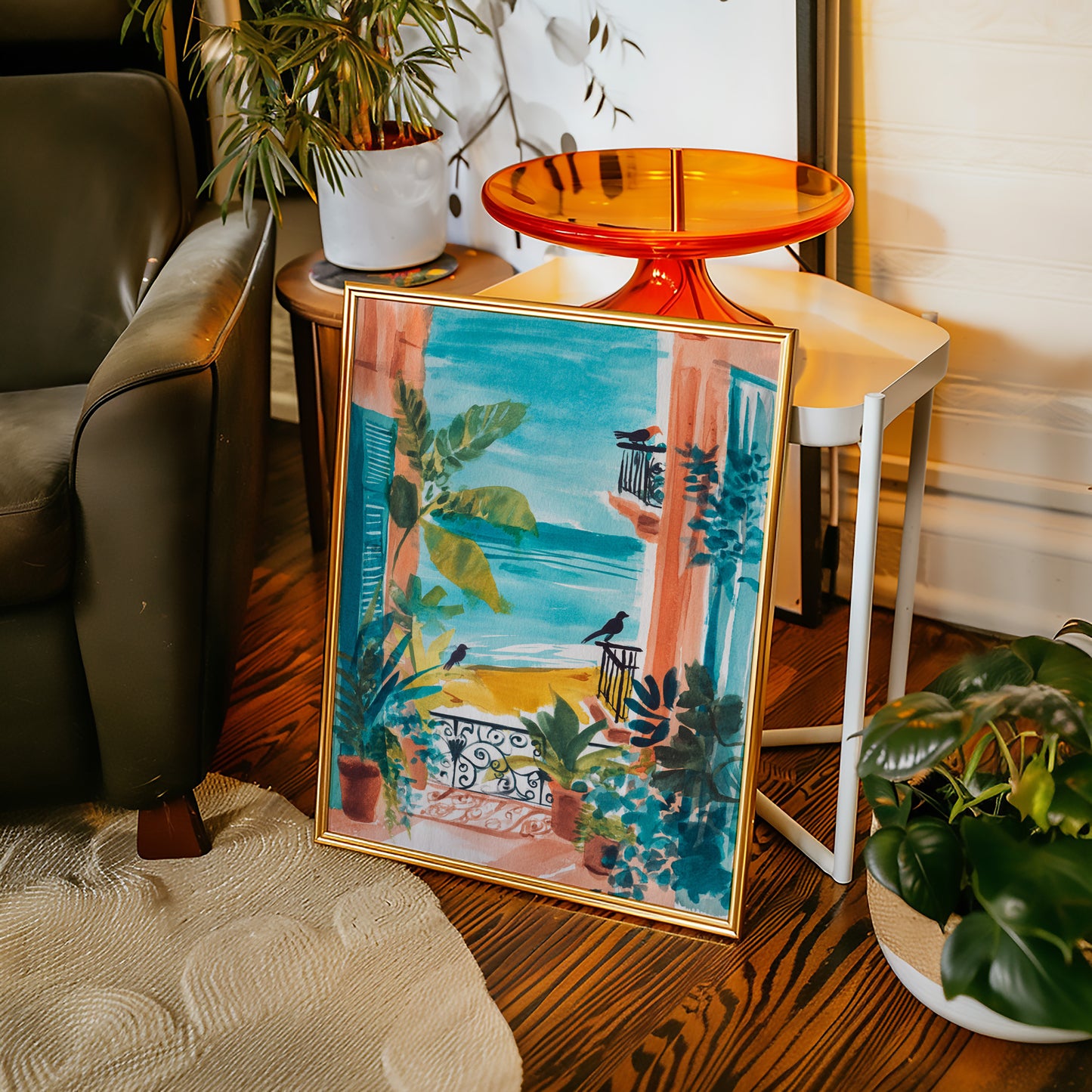 Balcony Echoes of Sunlit Shores