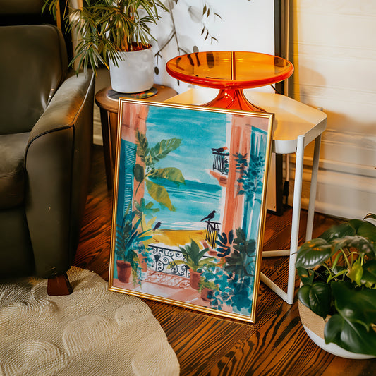 Balcony Echoes of Sunlit Shores