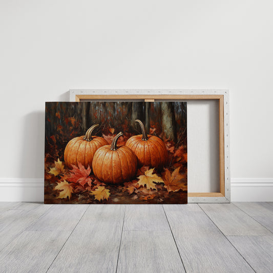 Autumn's Orange Glow Among Leaves