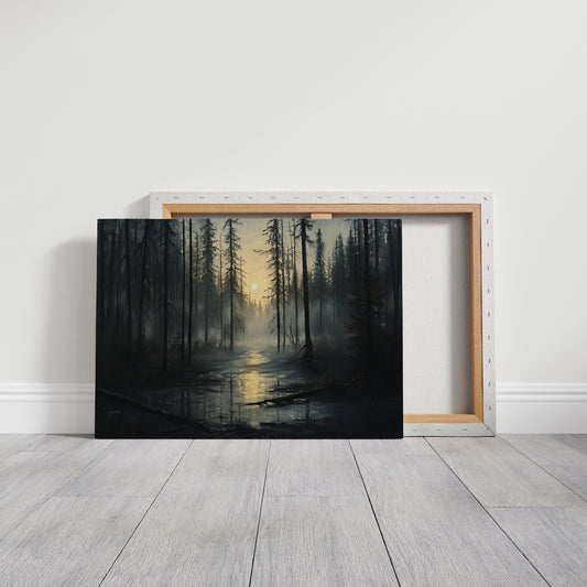 Ancient Pines Hold Moonlit Waters