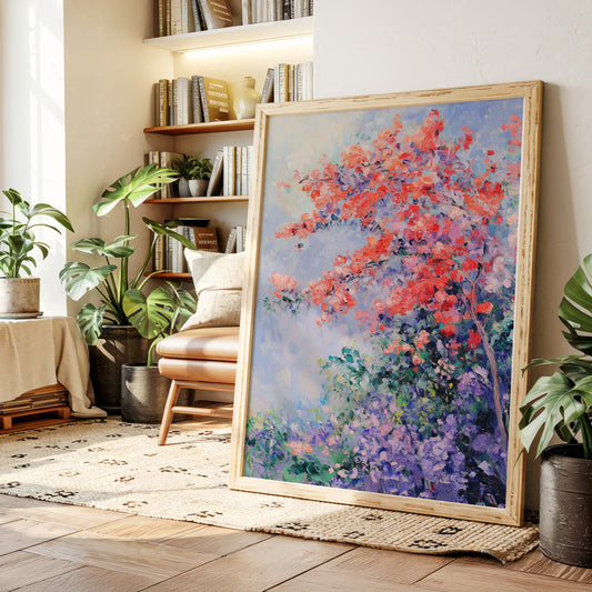 Blossoms Beneath a Vibrant Sky