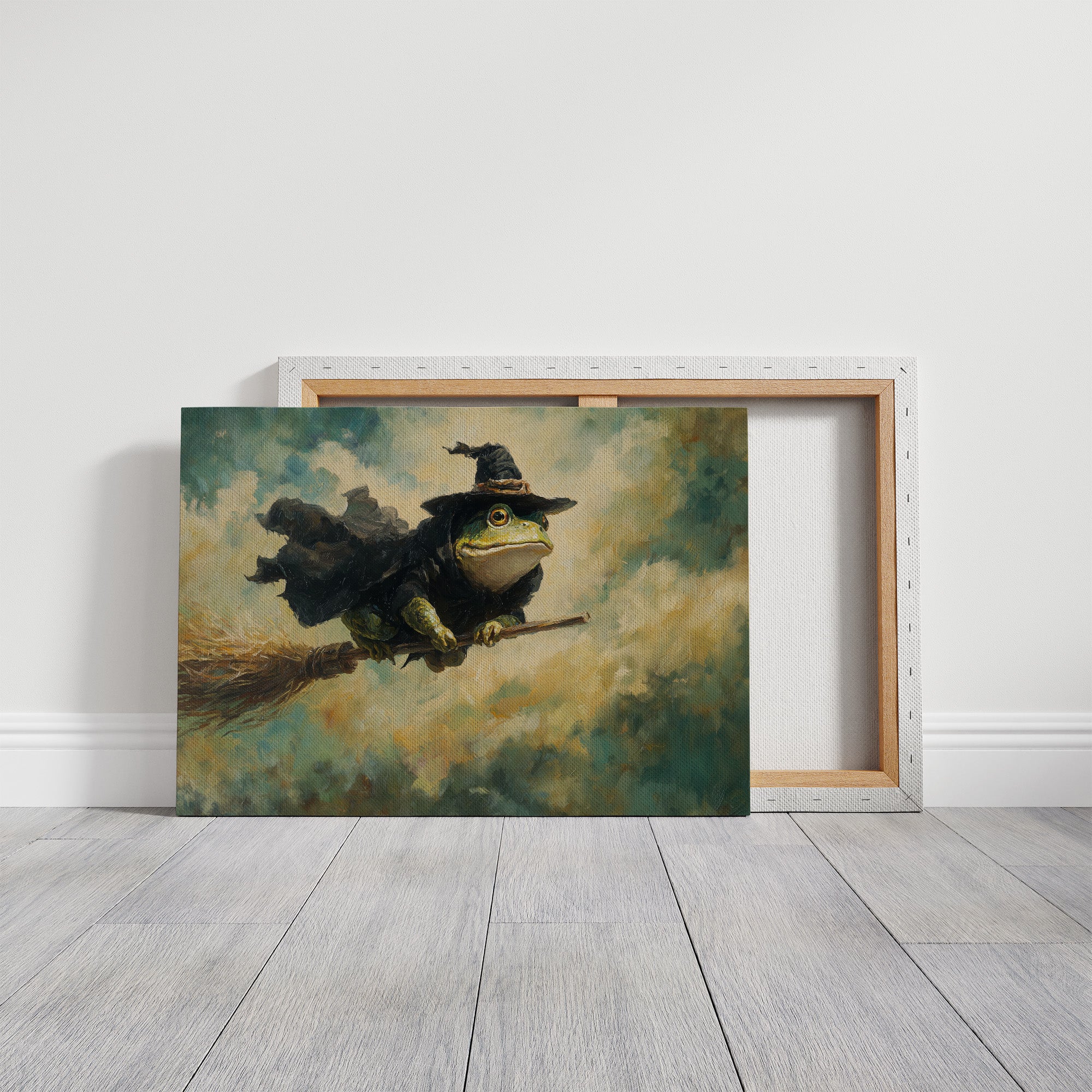 Frog Wizard Soars Through Clouds