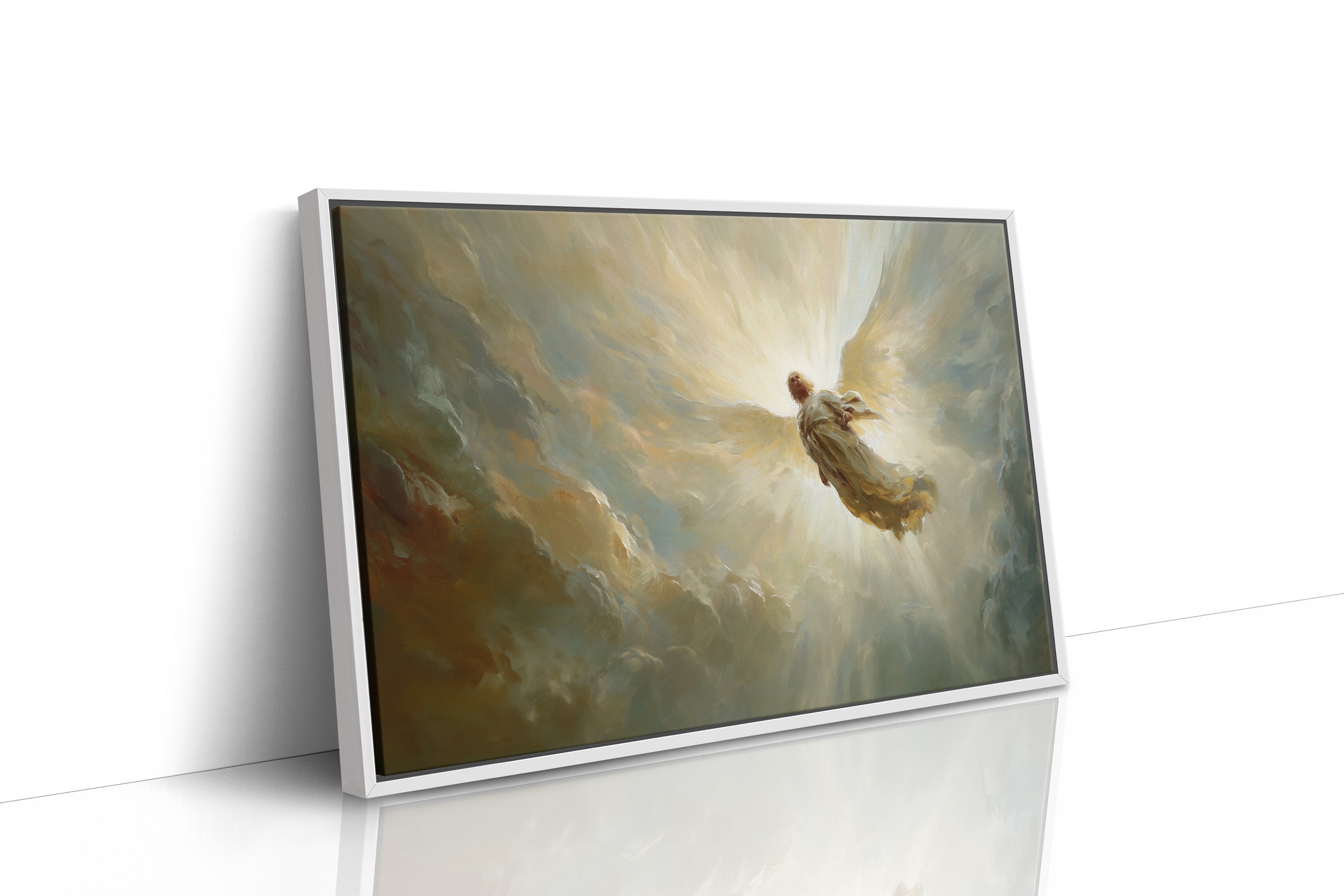 Celestial Ascension Through Radiant Light
