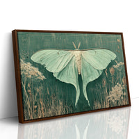 Luna Moth Among Wild Grasses