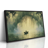 Fisherman Beneath the Willow Veil
