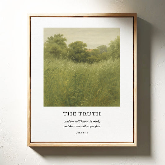 The Truth John 8 Field Scripture Art