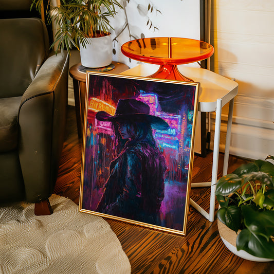 Cowgirl Noir in Neon Lights