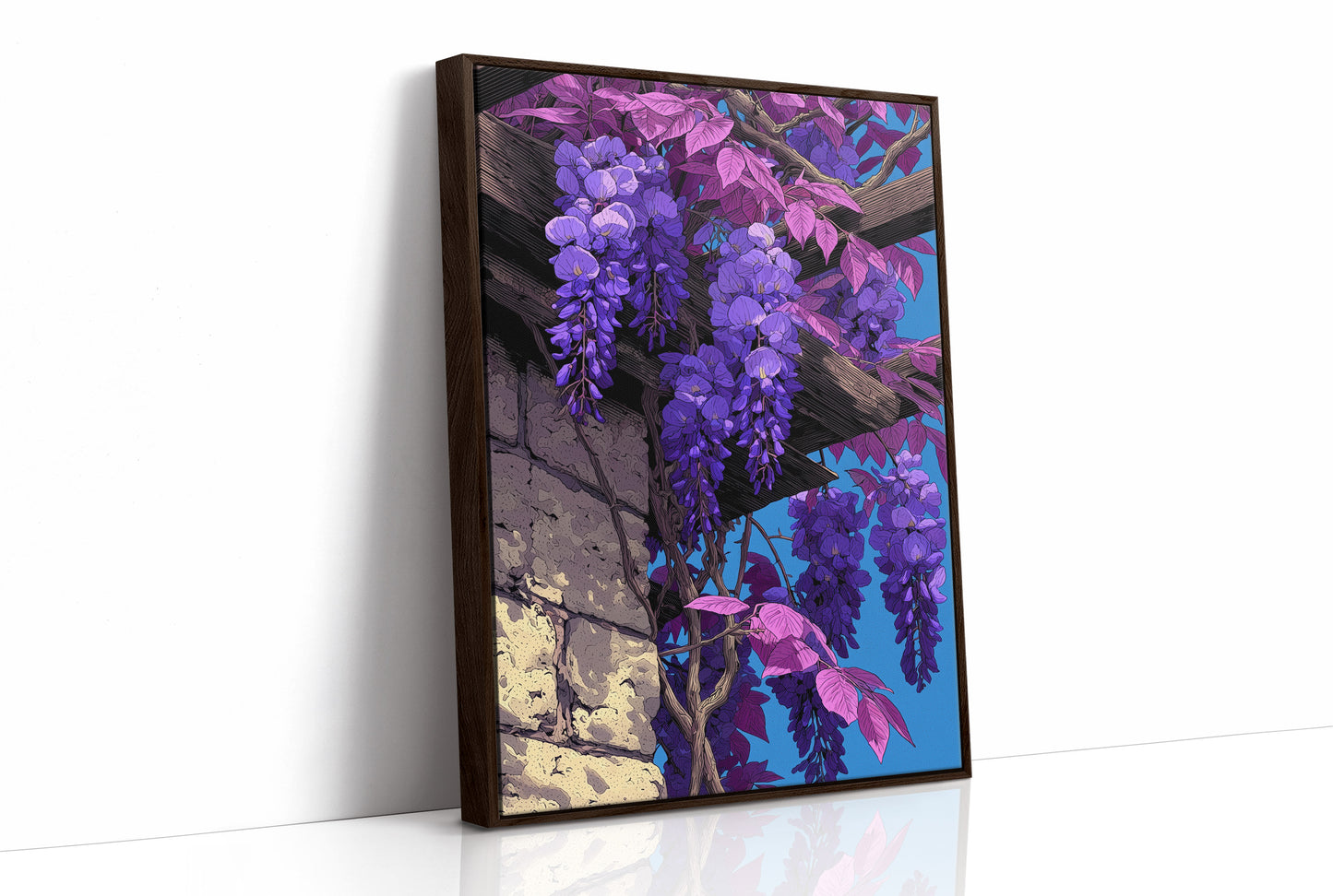 Wisteria Cascading Down the Beam