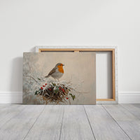 Robin's Winter Song Among Berries