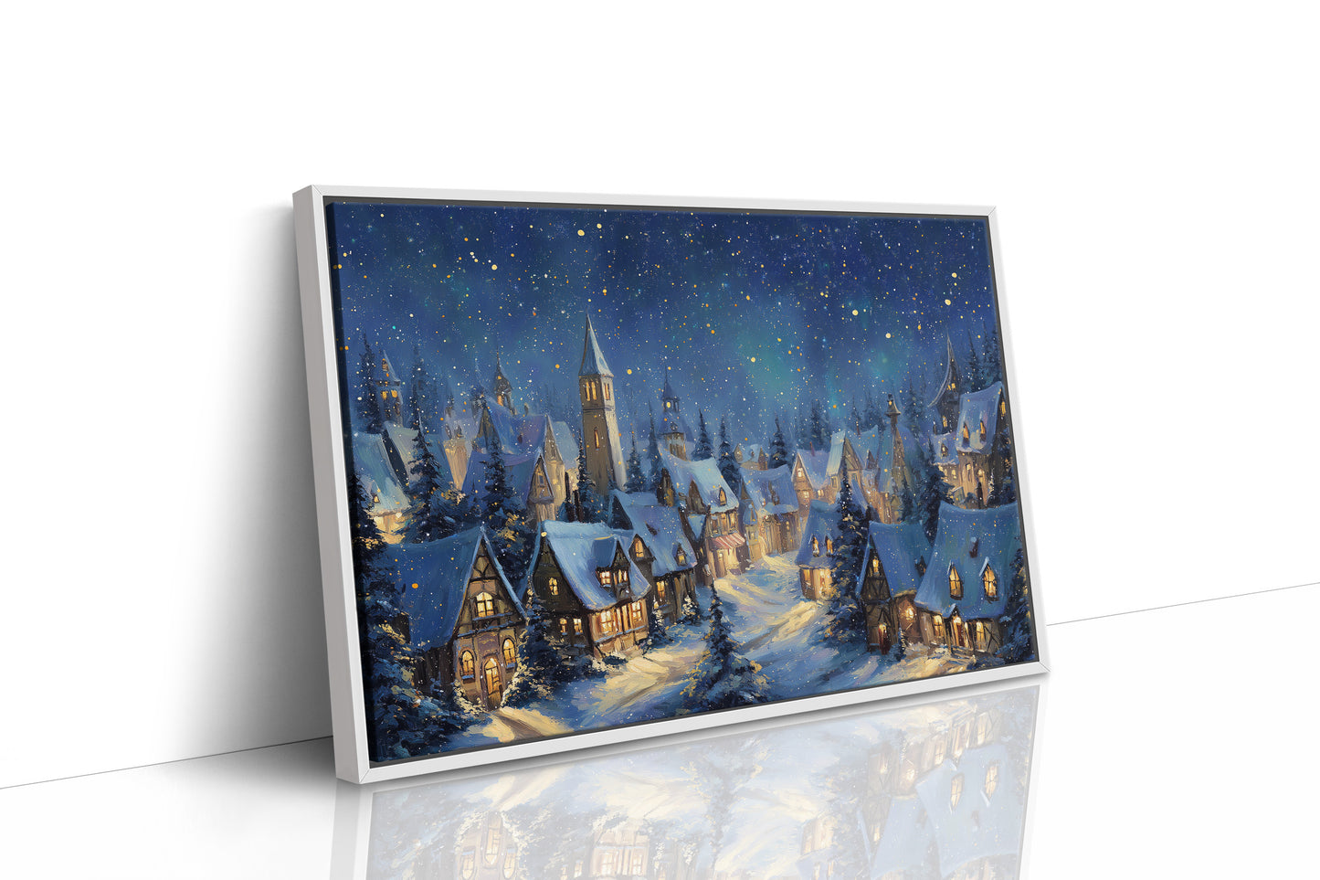 Starlit Village Keeps Winter's Secret