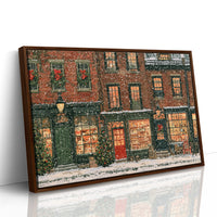 Snowfall On Old Brick Row