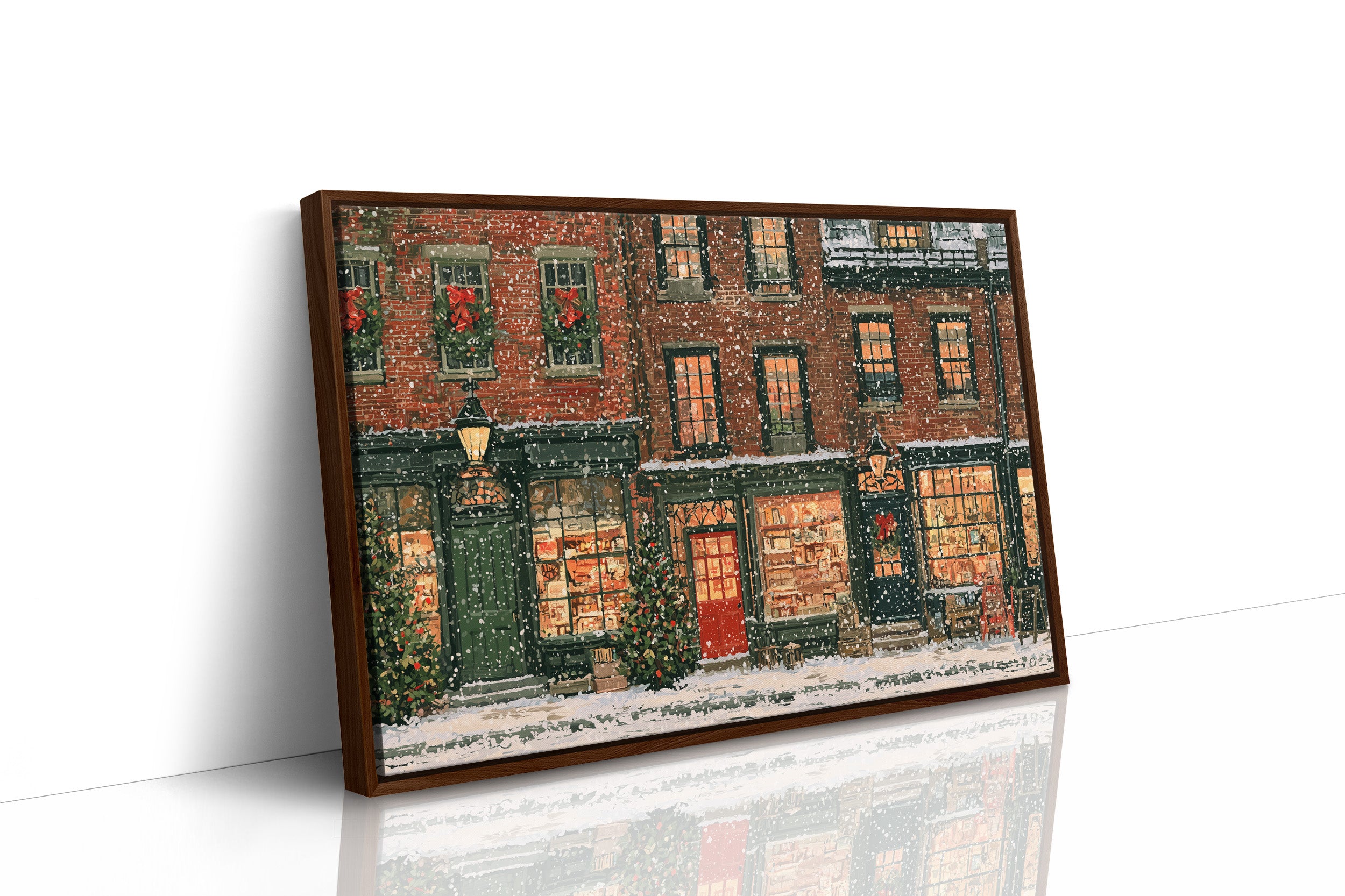 Snowfall On Old Brick Row