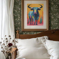 Turquoise Bull Meets Desert Dawn