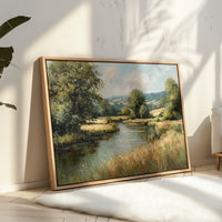 Summer Light Bends Along River