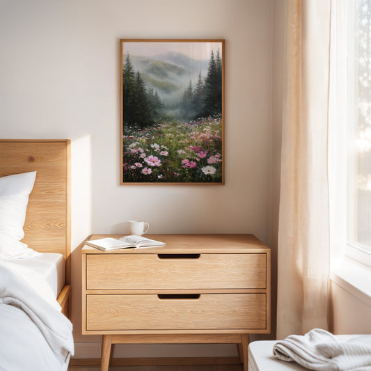 Mountain Meadow Wakes In Pink