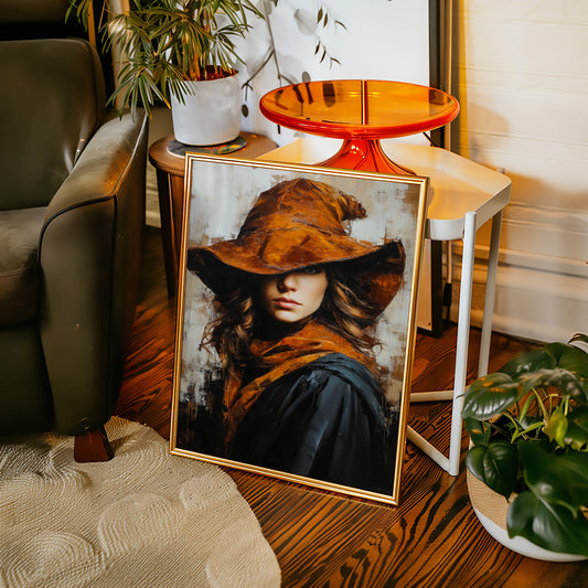 Mystical Woman in Orange Hat