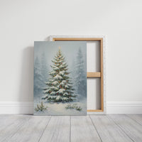 Snow Dusted Evergreen Keeps Watch