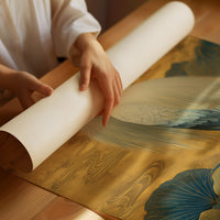 Lotus Moon Greets Noble Heron