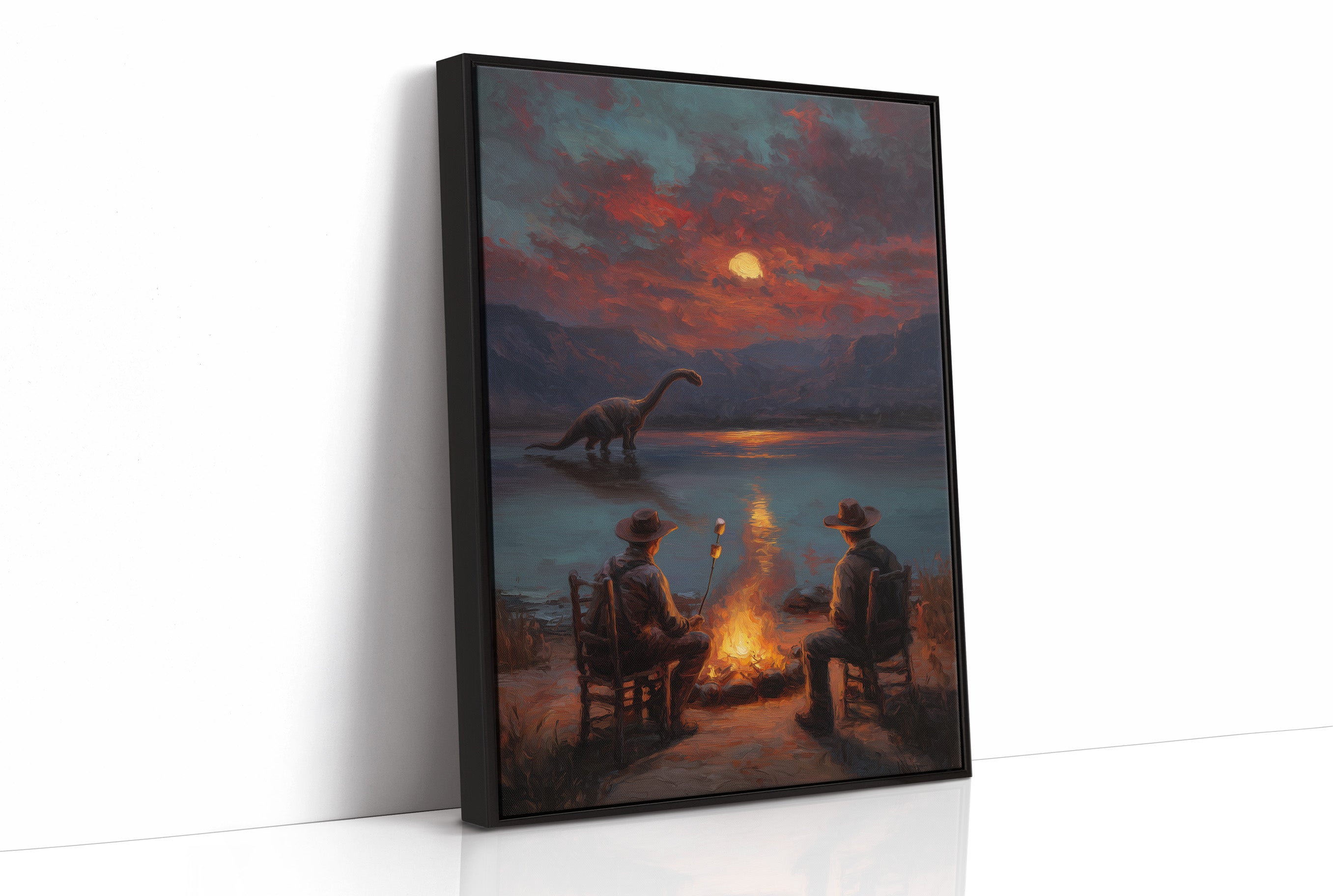 Campfire Under A Jurassic Moon