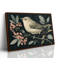 Warbler Amid Berry Branches