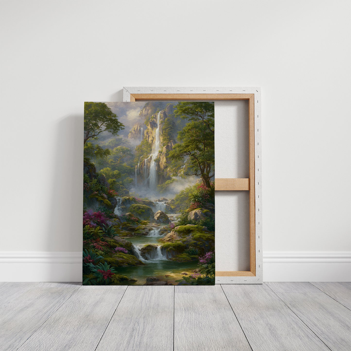 Cascading Waters Through Emerald Valleys