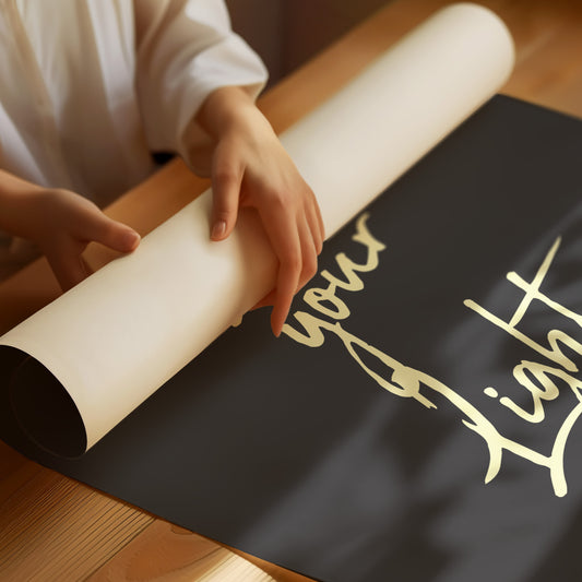 Luminous Words On Charcoal Canvas