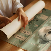 Peaceful Pup Among Pink Peonies