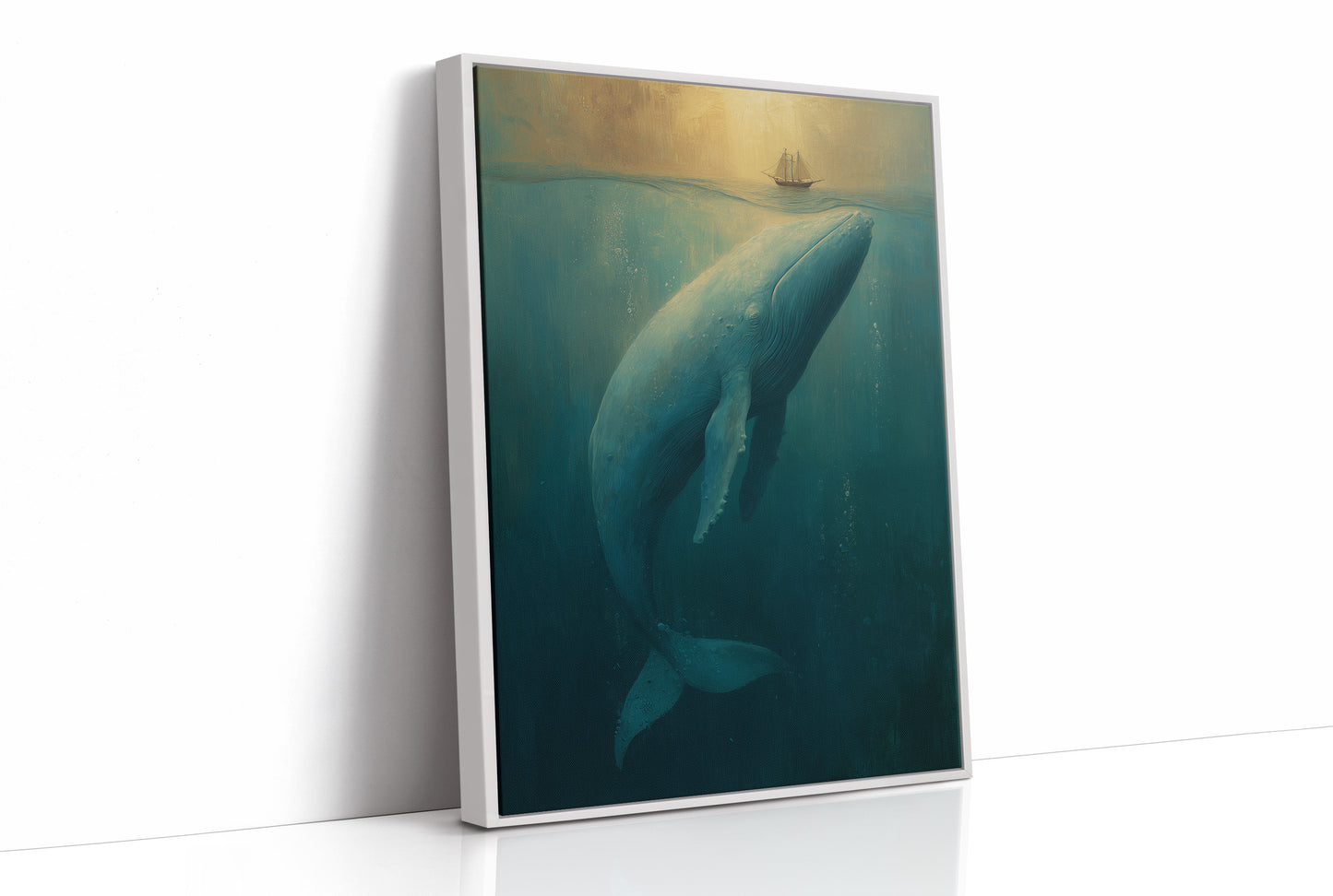 Gentle Giants Below Tiny Ships