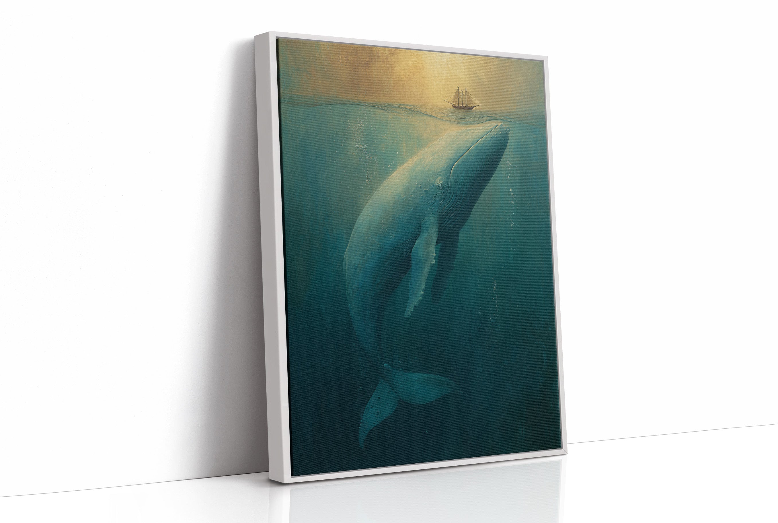 Gentle Giants Below Tiny Ships