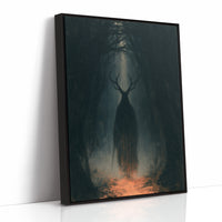 Antlered Shadow In The Dark Woods