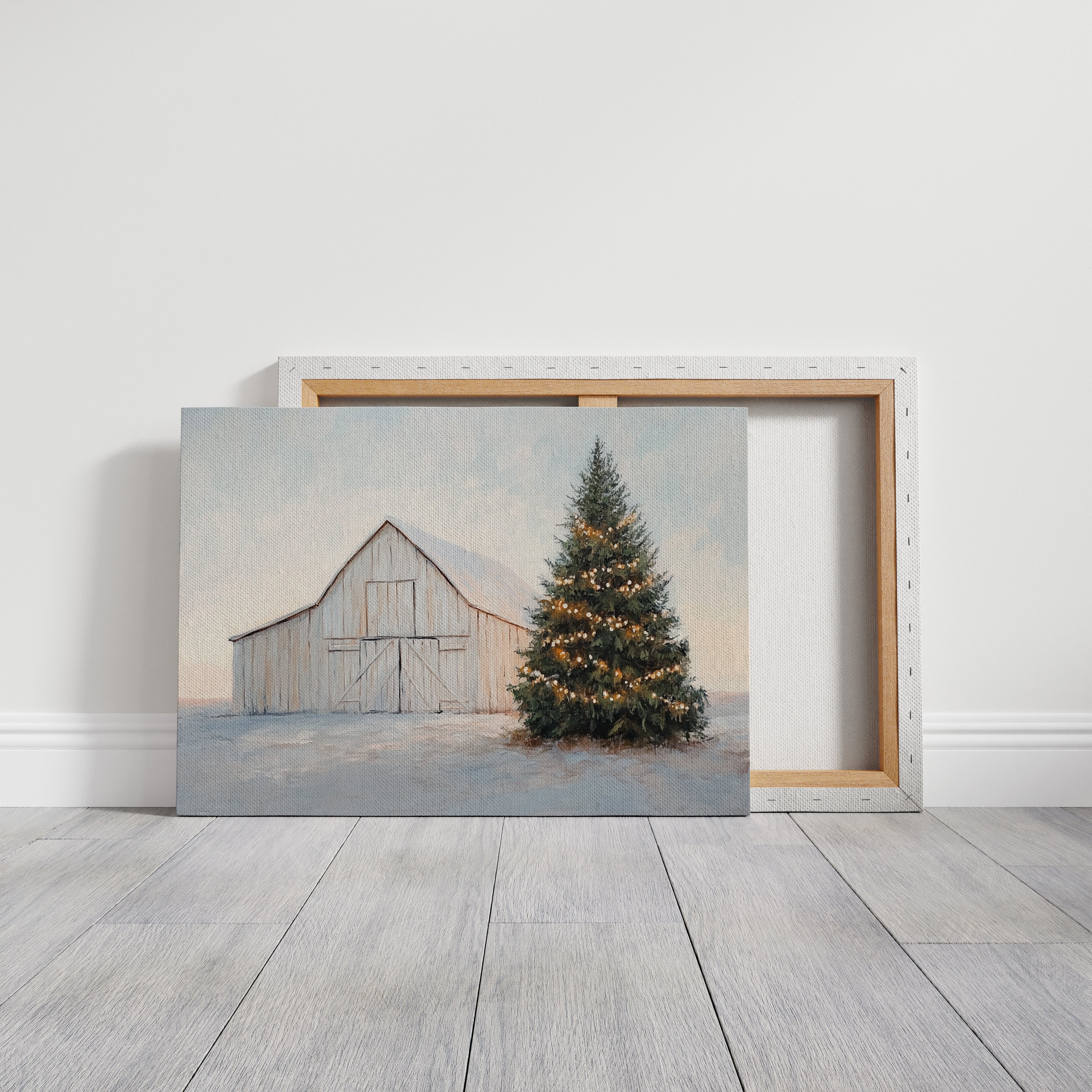 Winter Lights Warm The Barn