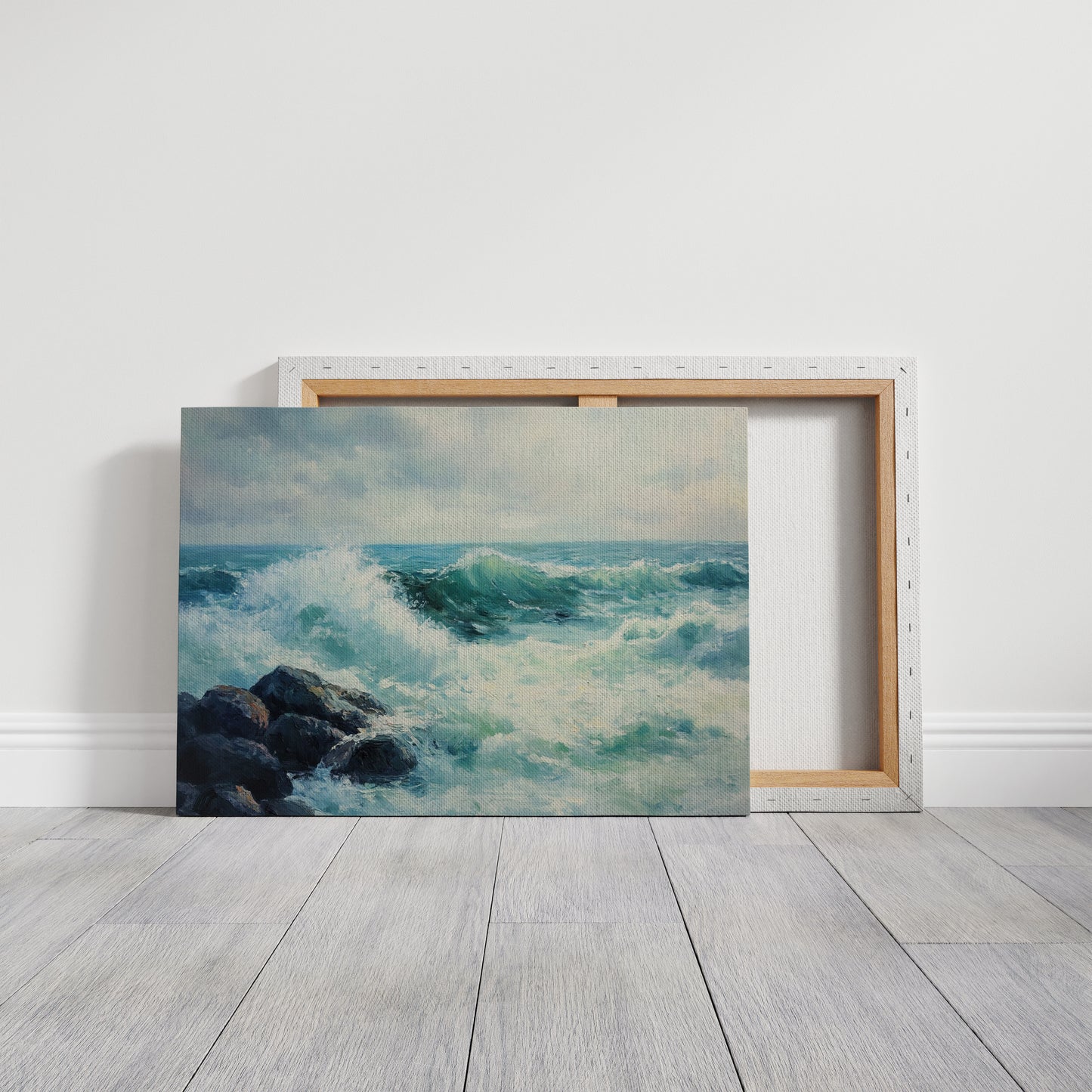Ocean Swells Dance Against Stone