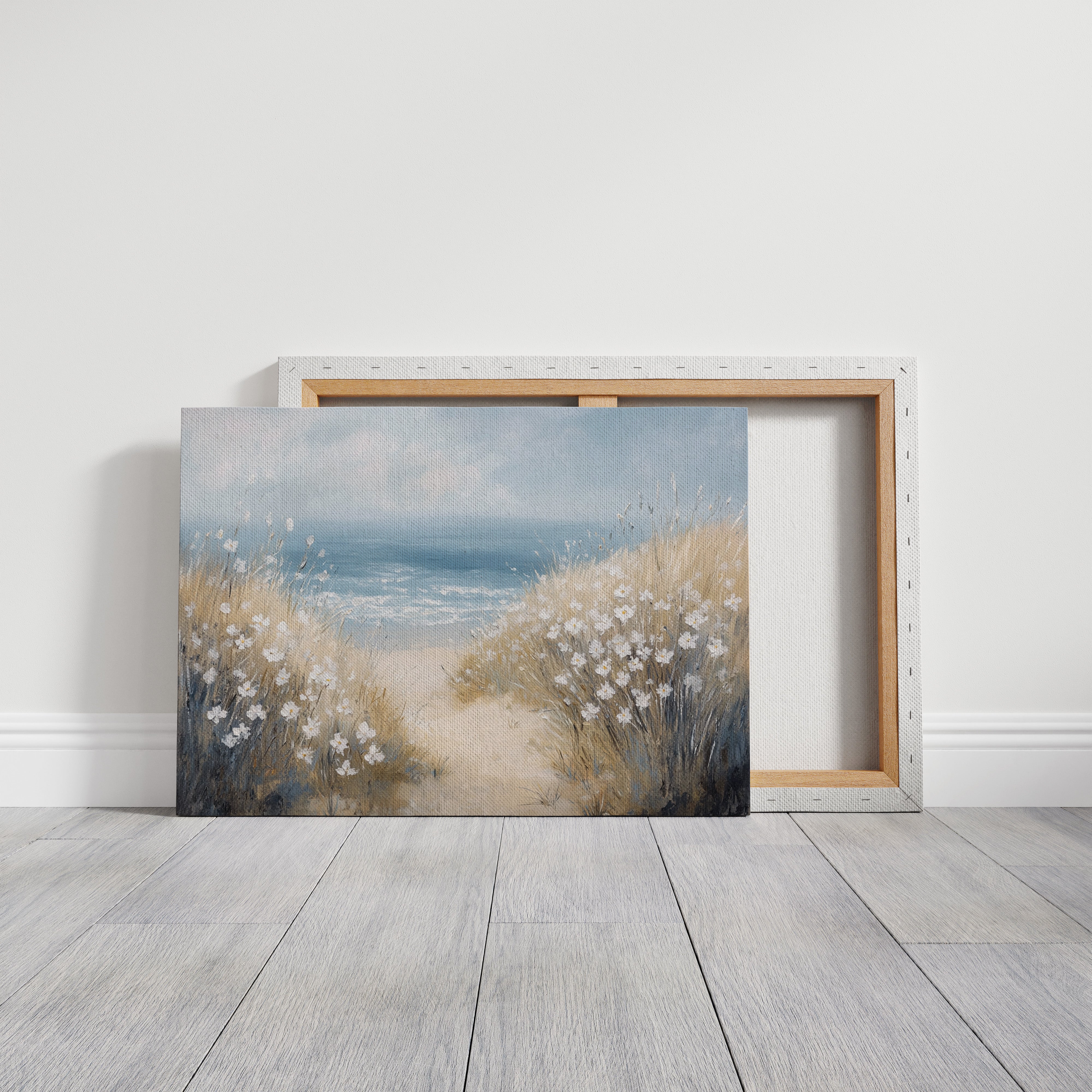 Coastal Daisies Dance Above Summer Waves