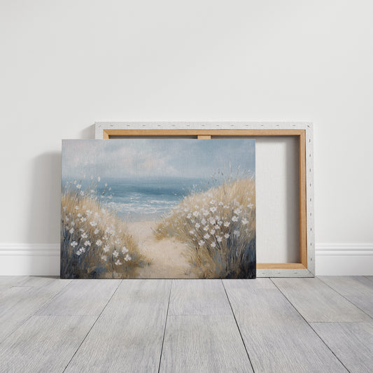 Coastal Daisies Dance Above Summer Waves