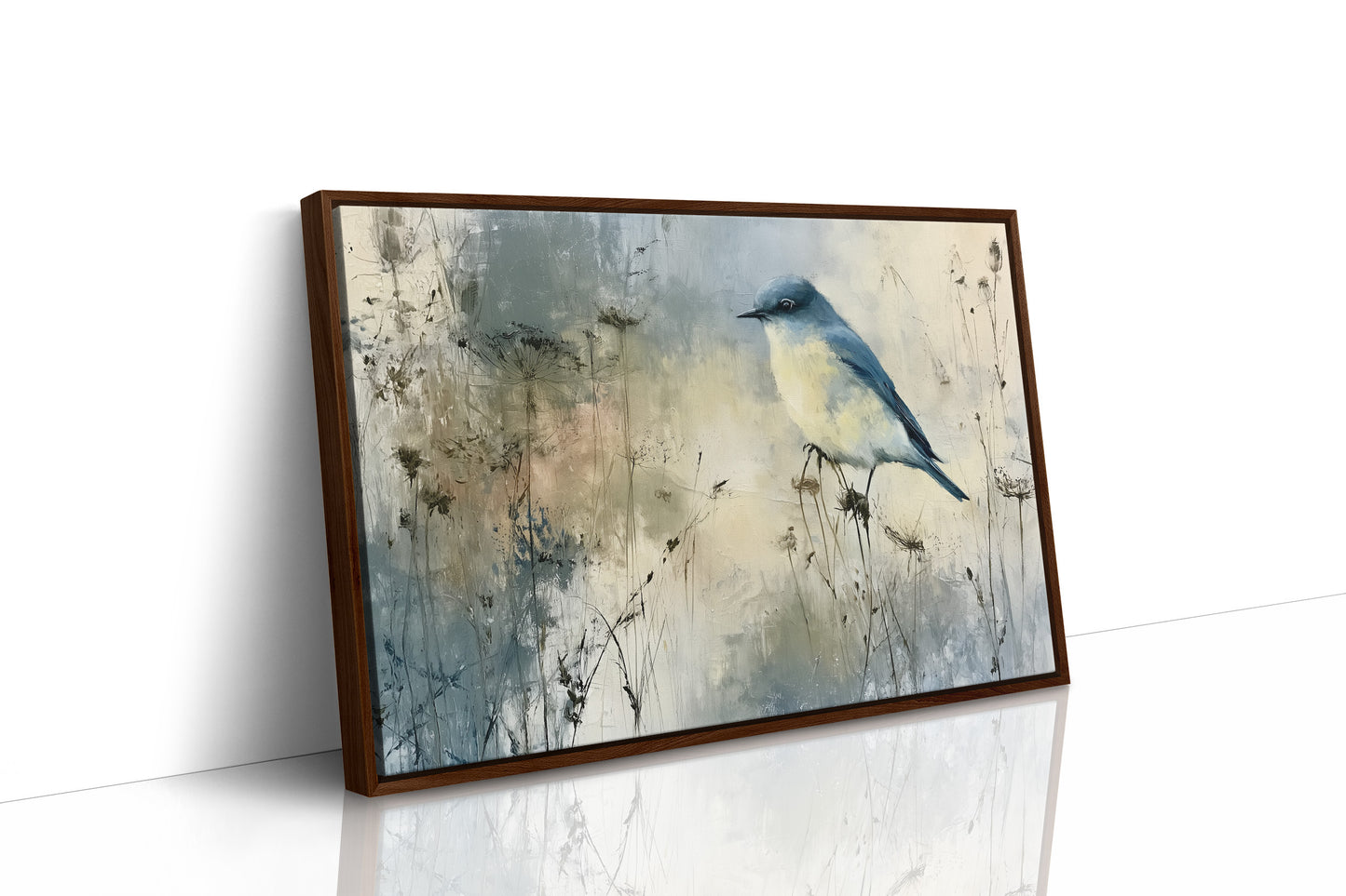 Bluebird in the Winter Haze
