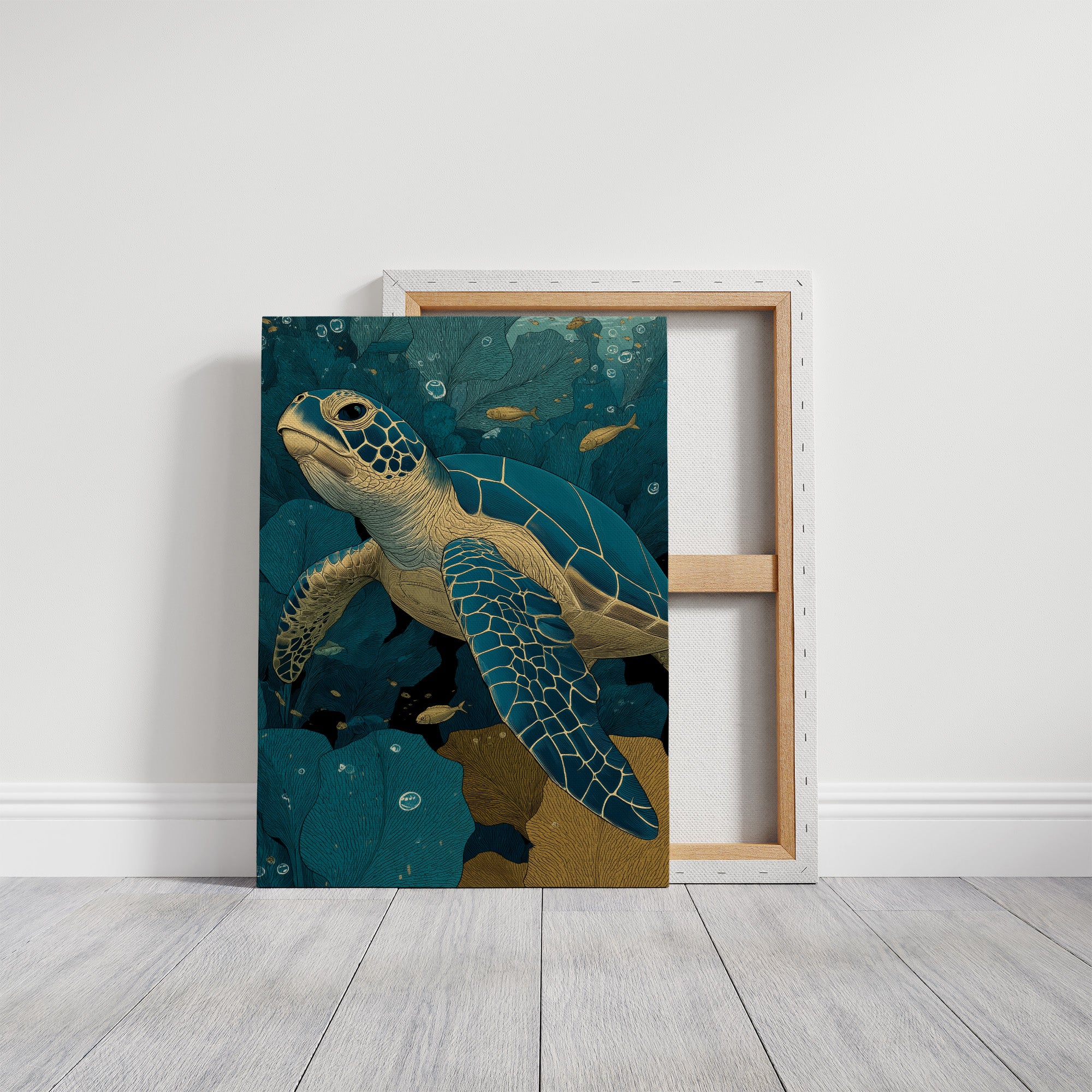 Sea Turtle Through the Reef