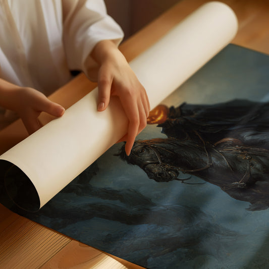 Headless Horseman Gothic Canvas Print - Enigmatic Wall Art - Matte Poster image 1