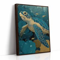 Sea Turtle Through the Reef