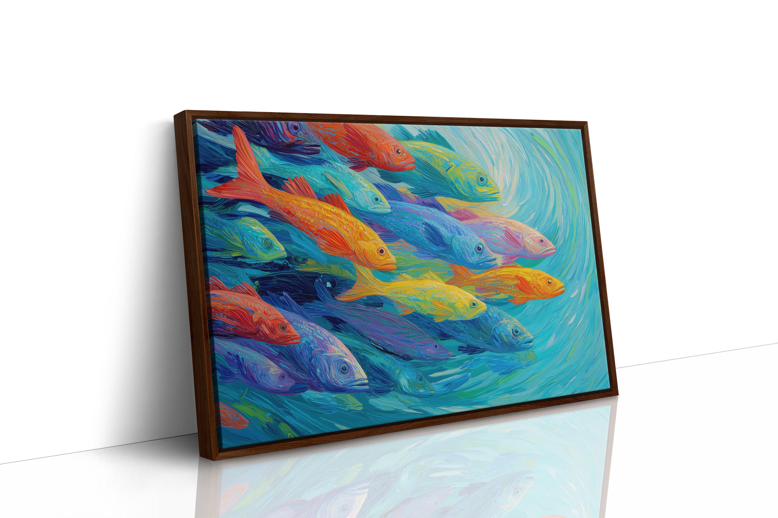 Vibrant Shoal Rides Turquoise Currents