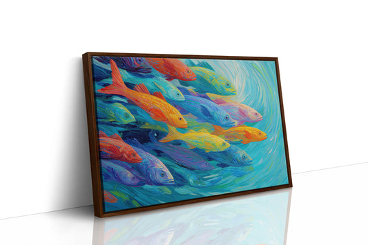 Vibrant Shoal Rides Turquoise Currents