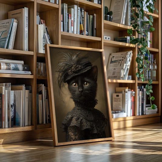 Regal Feline in Victorian Attire