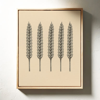 Five Loaves Botanical Wheat Illustration