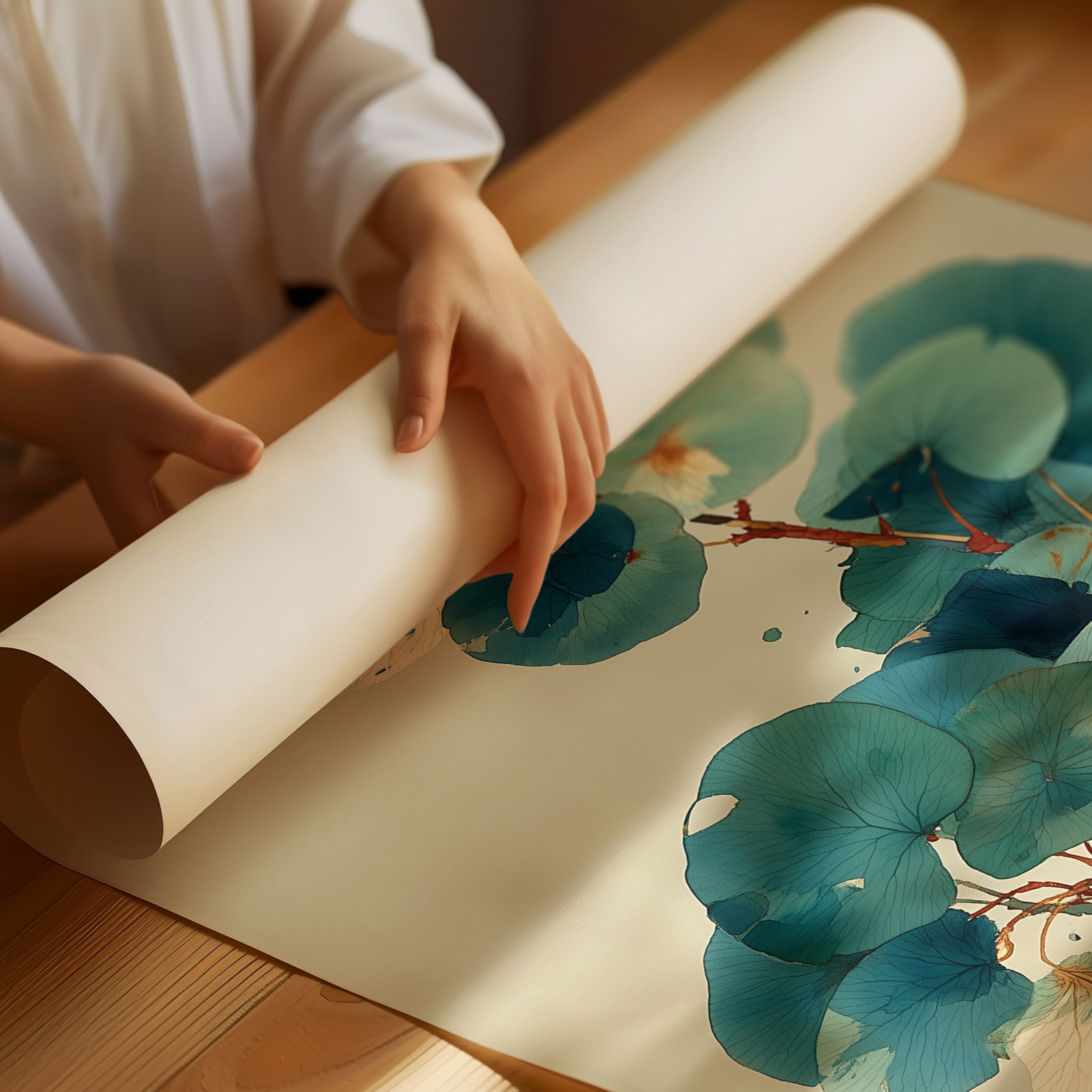 Jade Petals Dance In Morning Light