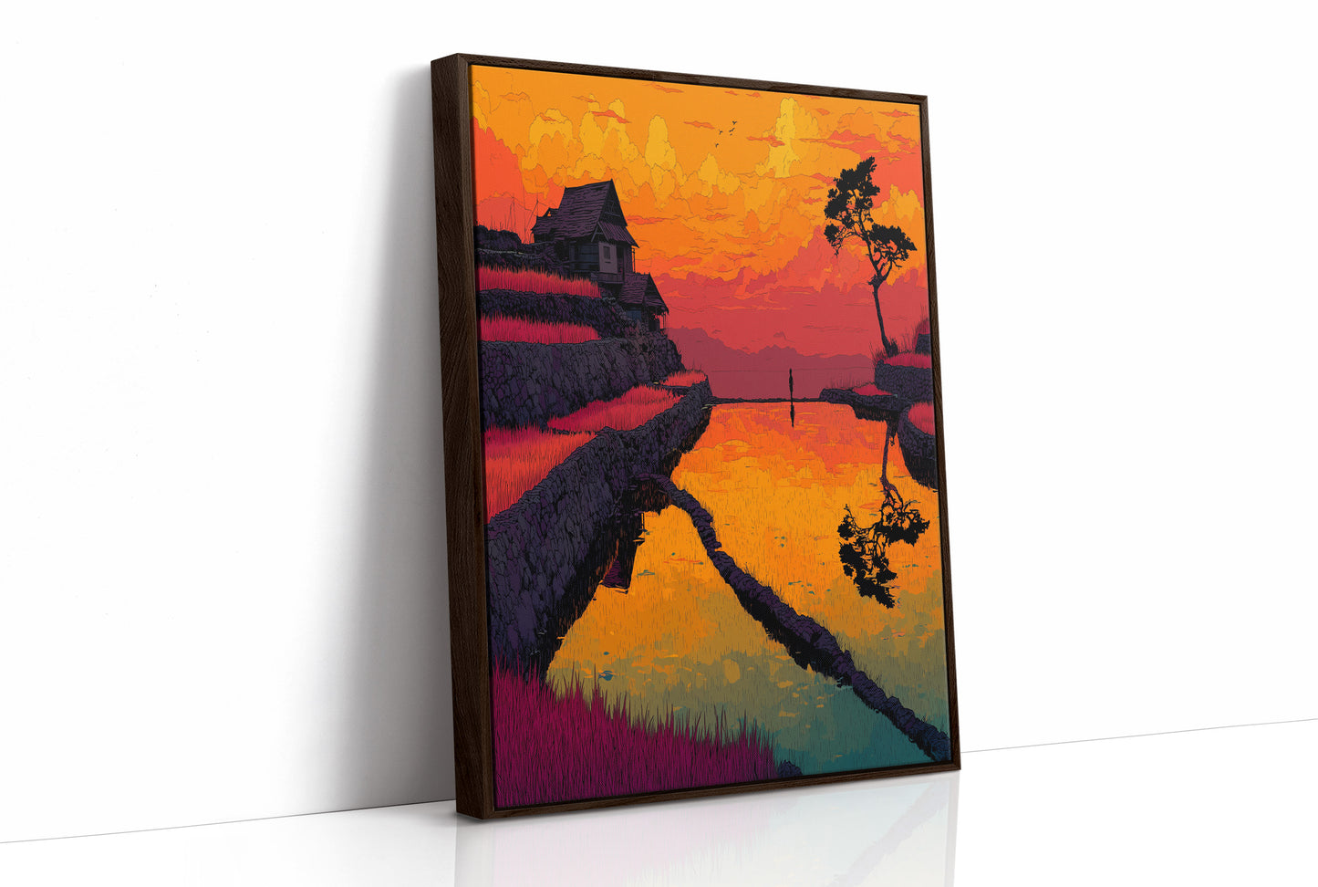 Rice Paddy at Golden Hour