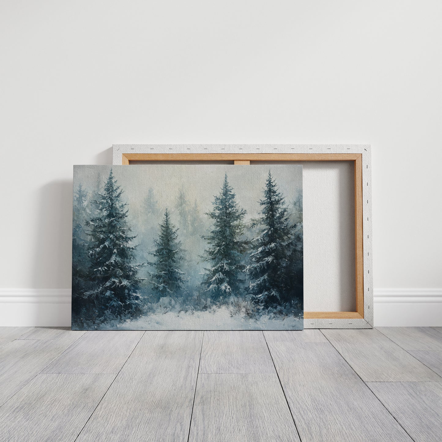 Silent Snow Settles Among Evergreens