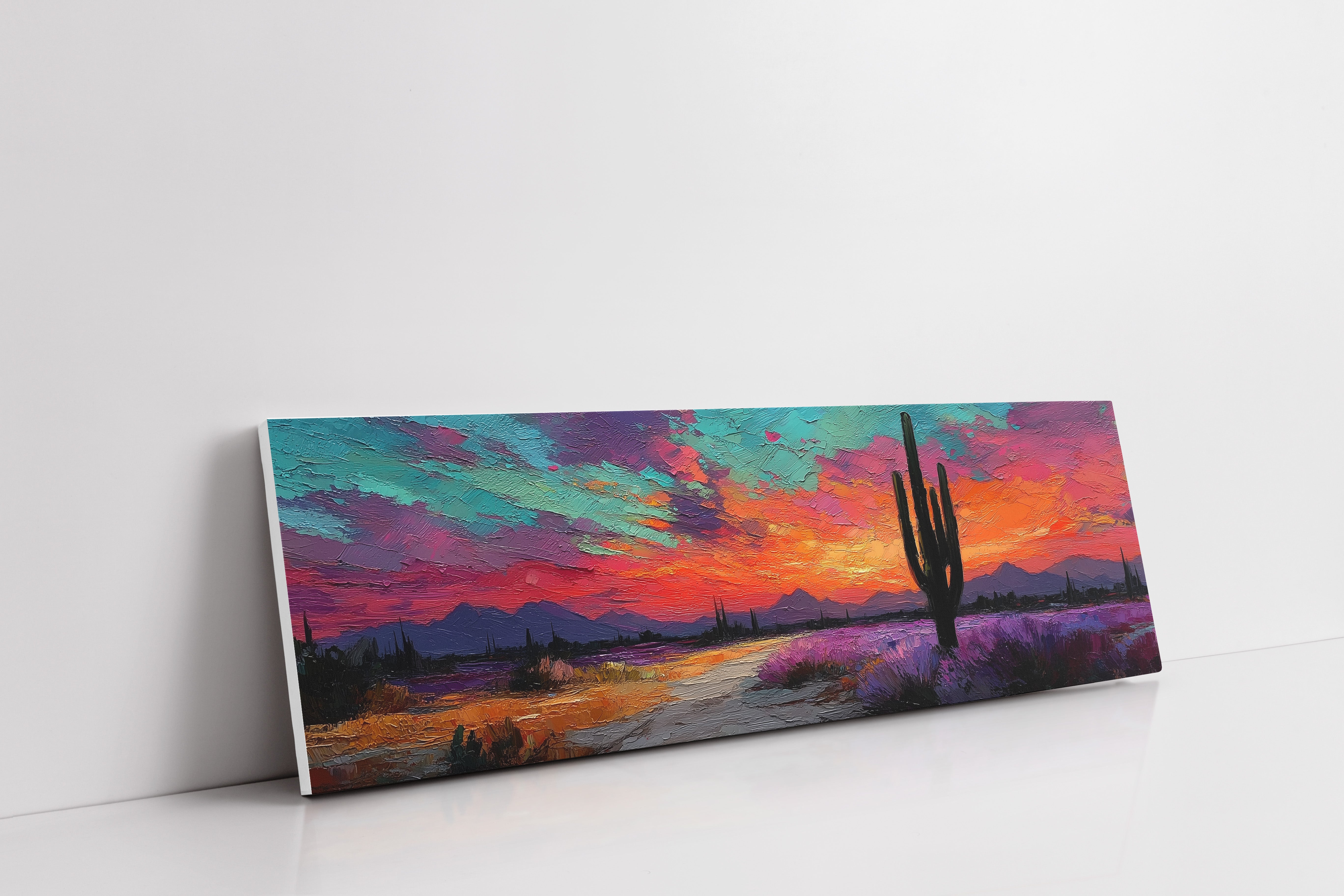 Neon Dust Over Desert Twilight