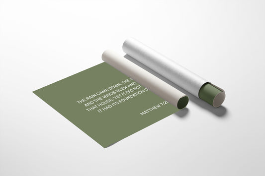 Ancient Words On Sage Canvas