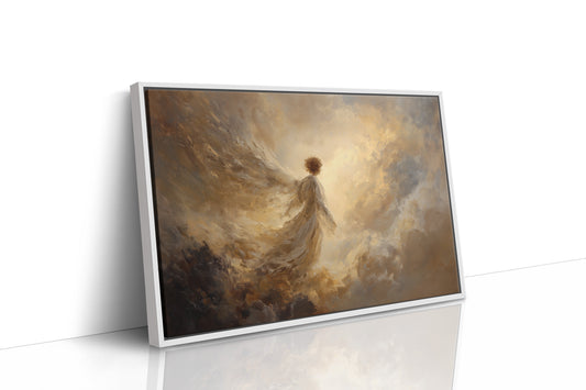 Transcendent Journey Through Golden Clouds