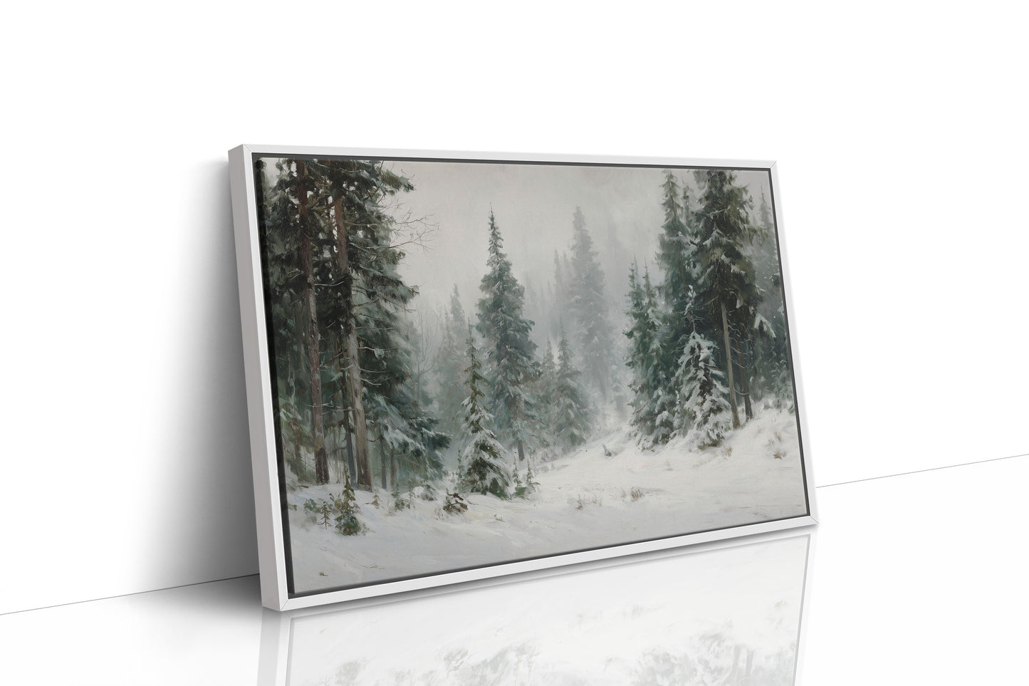 Snow Settles Among Silent Pines